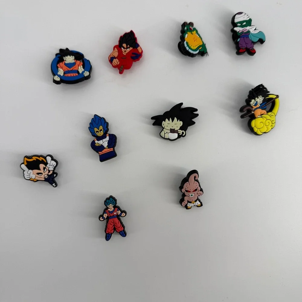 Dragon‎ Ball Z Anime Character Charms for Crocs Shoes Accessories Set of 10